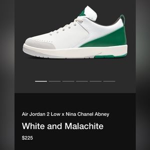 Nike Air Jordan 2 Nina Chanel Abney 7.5 green NWOT $225